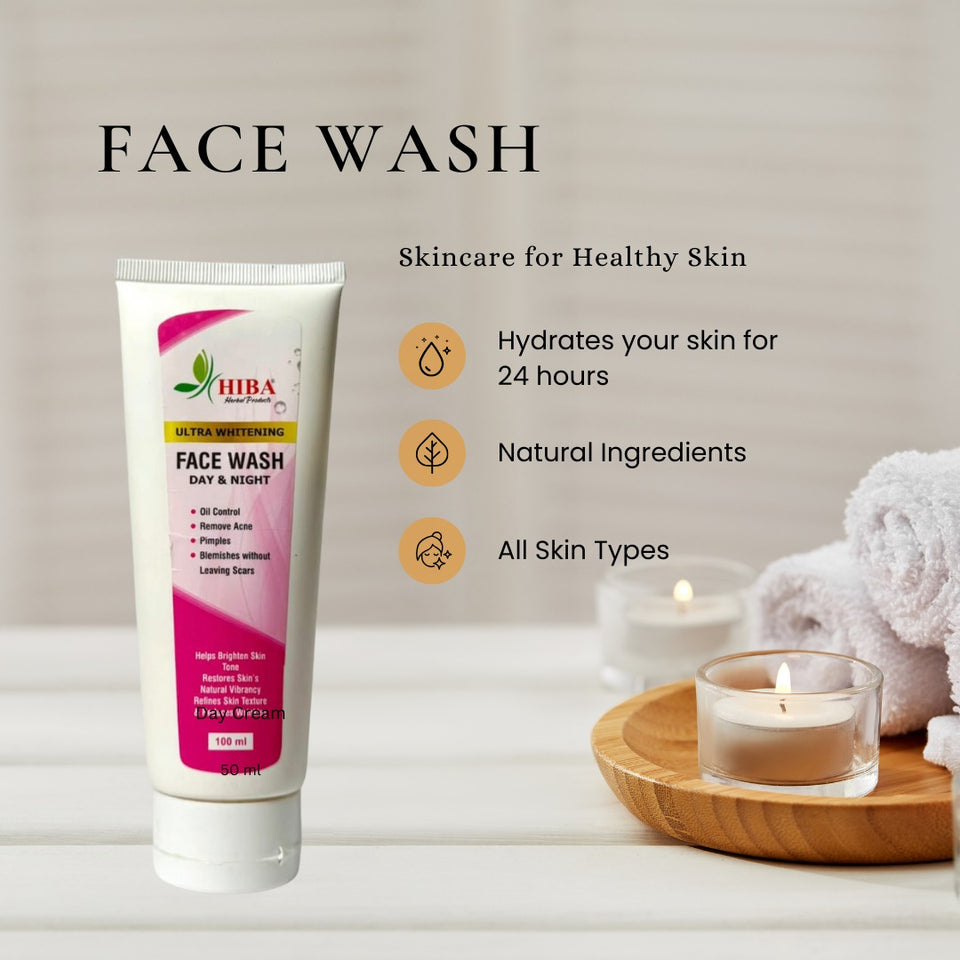 HIBA HERBAL ULTRA WHITENING FACE WASH
